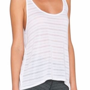 Beyond Yoga White Cross Back Tank Top Size M